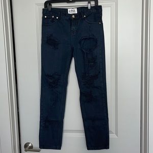 One Teaspoon Navy Blue Awesome Baggies